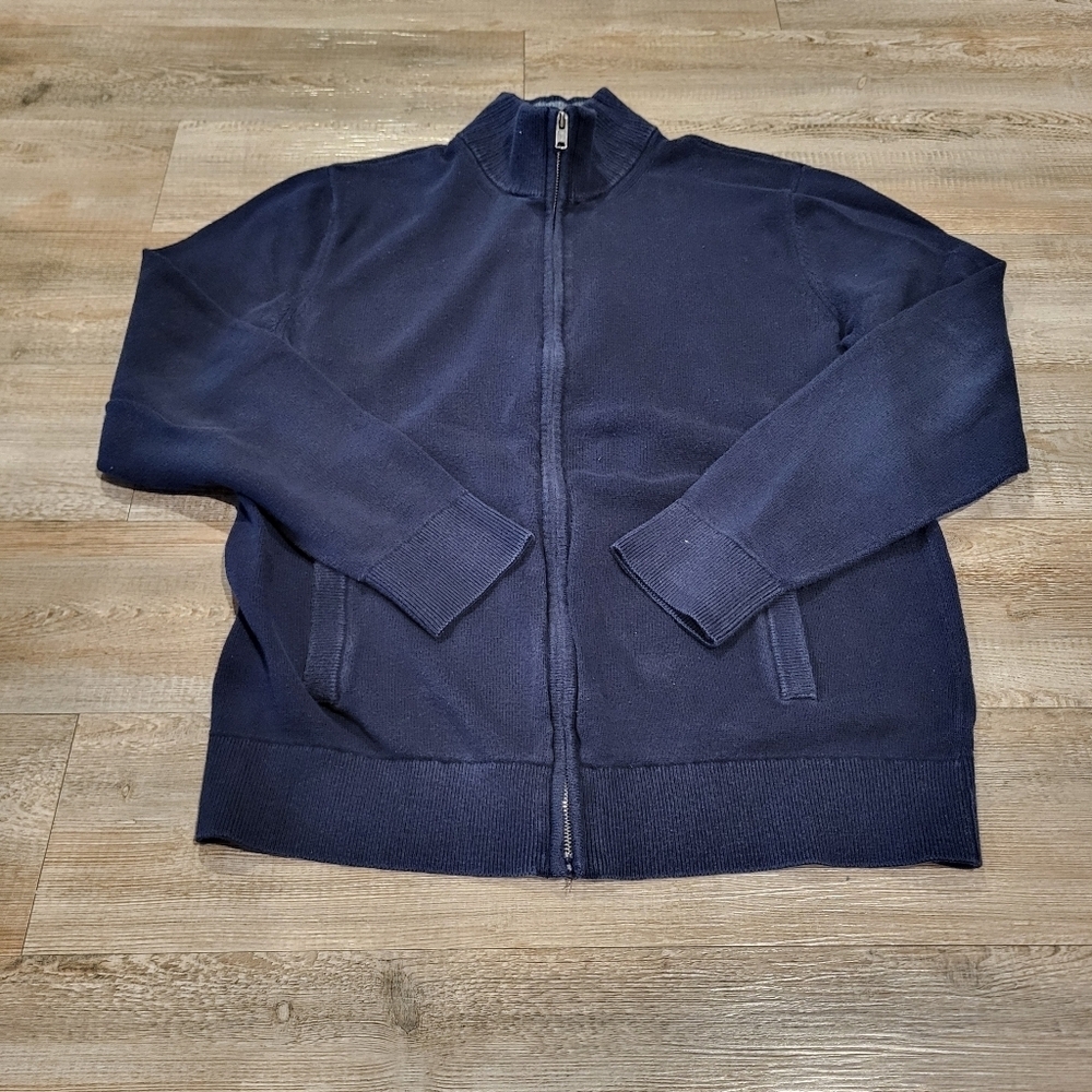 GAP Full Zip Cardigan Sweater Jacket Navy Mens Large